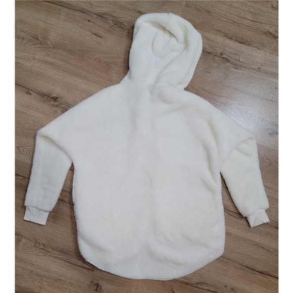 Urban Planet Open Front Hooded Sherpa Cardigan Sweater | White | Women's small - Picture 7 of 8